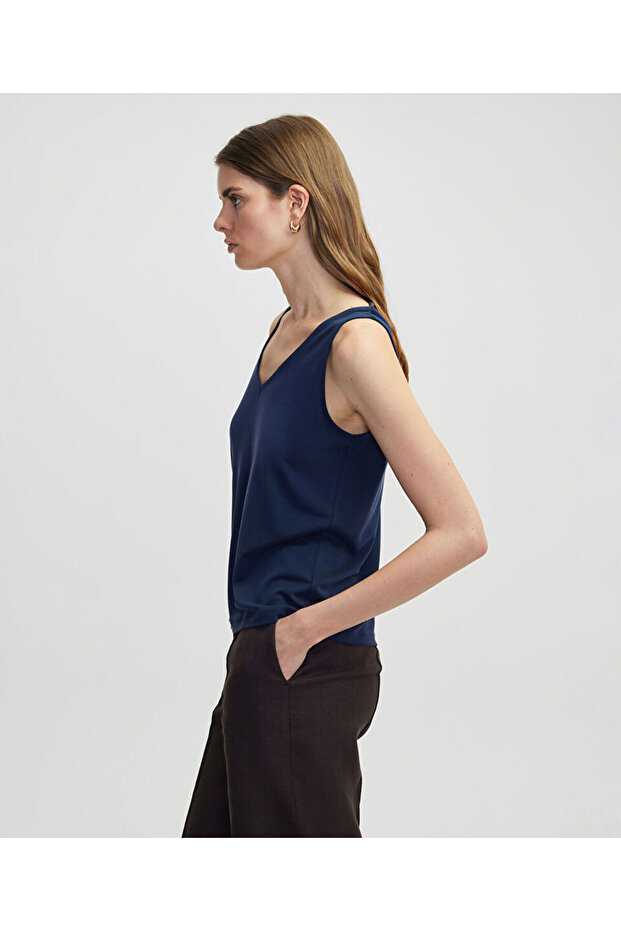 Contrast Spiral String T-Shirt - 5