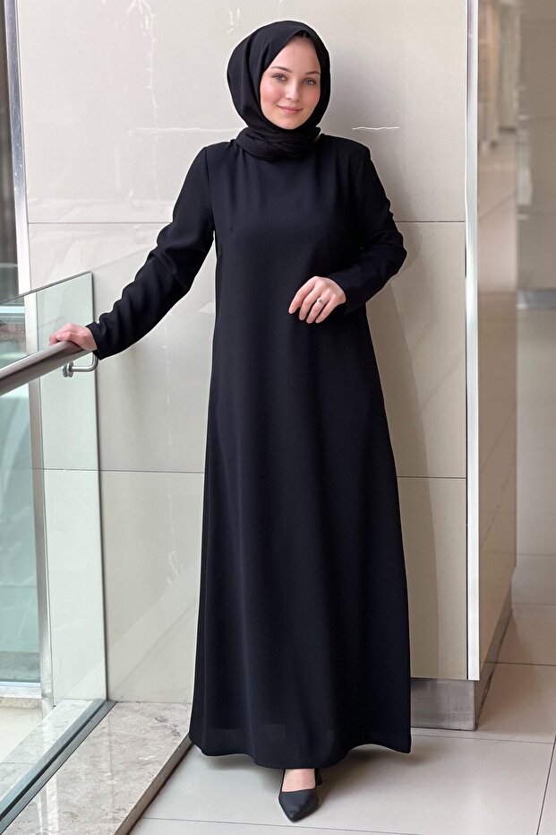 Imported Crepe Long Sleeve Inner Dress