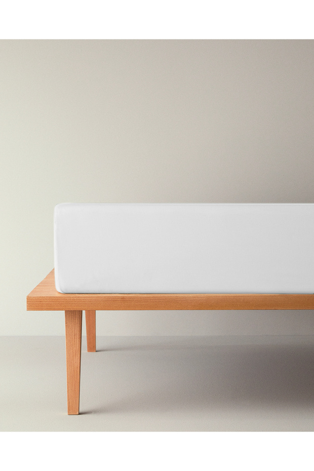 Flat Cotton Single Plus Fitted Sheet 120X200 cm White