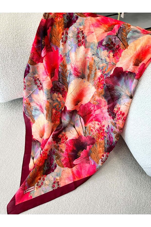 Si̇yane Cotton Scarf Pattern 2 26 - 8