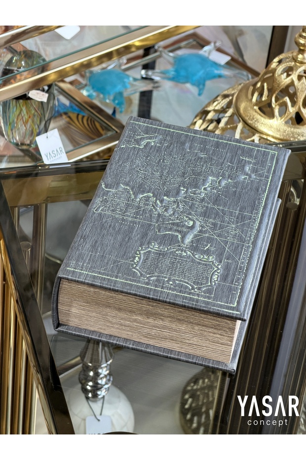 Maporium Embossed Decorative Book Box 7X18X27 cm