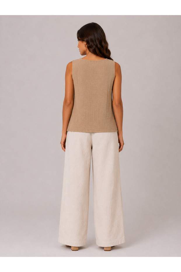 100% Cotton Muslin Vest - 3
