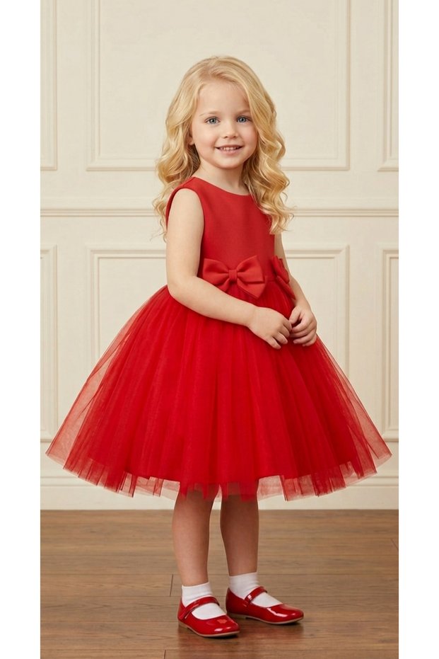 Girl's Tutu Dress with Bow Detail