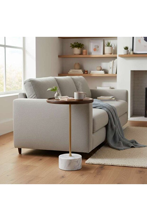 Bartol Accent Table Marble - Natural White