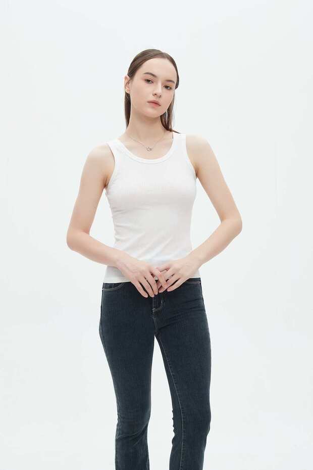 Solid Ribbed Tank Top - 2
