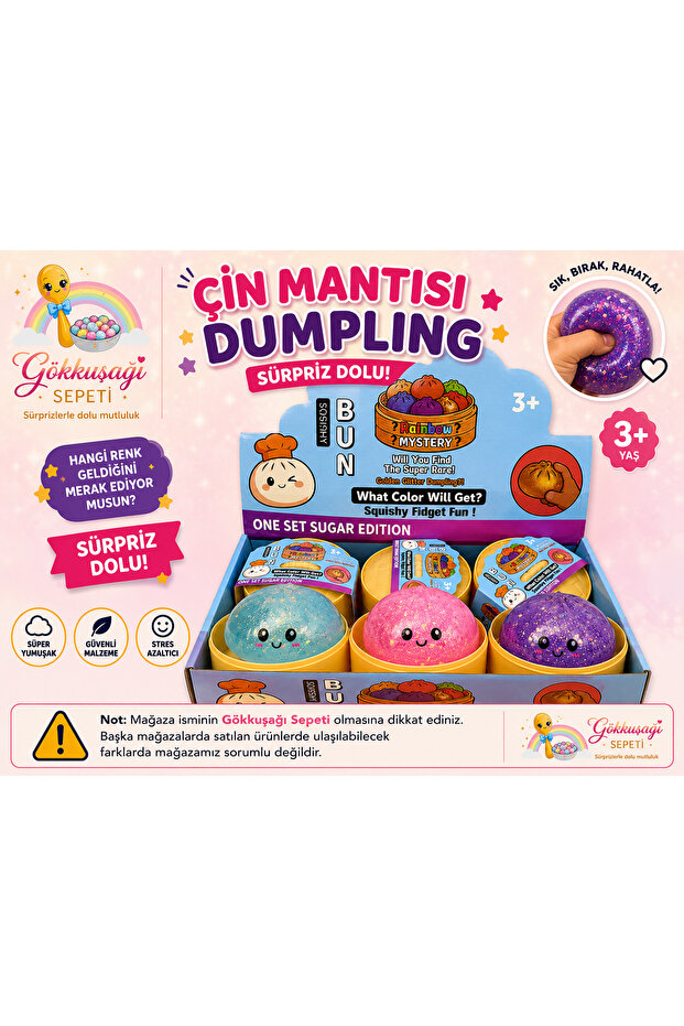 Simli Çin Mantısı Dumpling Squishy - 1