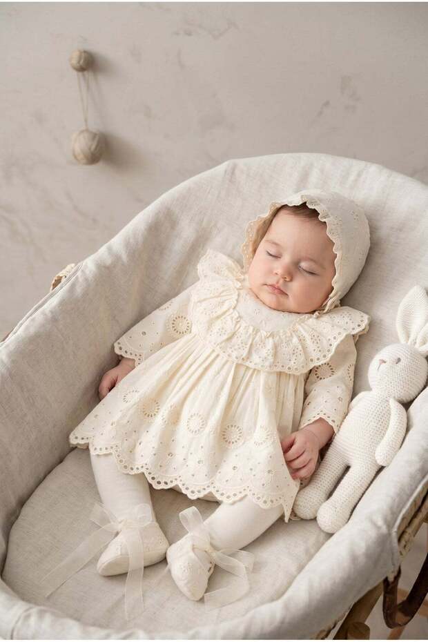 Baby Girl Lotus 4-Piece Premium 4-Piece 100% P Cotton Metlüt Set 0-3/3-6 Months Newborn Baby Girl