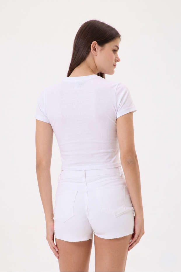 Tricou crop basic tip baby tee - 3