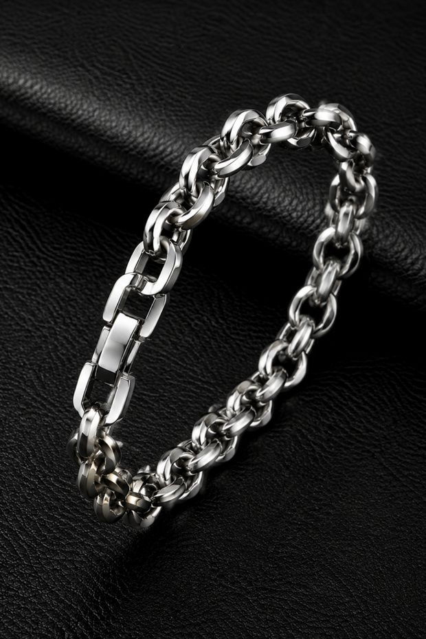 Men's Steel Bracelet - 9 mm Force Chain Steel Bracelet