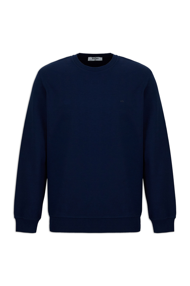 Crew Neck Regular Fit Cotton Basic Sweatshirt - 6