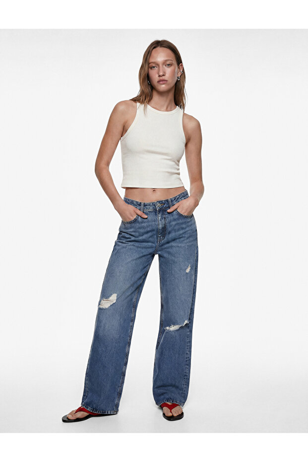 Cotton Slim Fit Camisole Crew Neck Sleeveless Undershirt