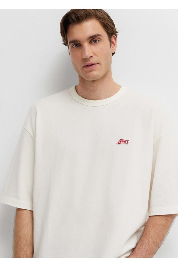 M0613503 Logo Embroidered T-Shirt Men's T-Shirt White