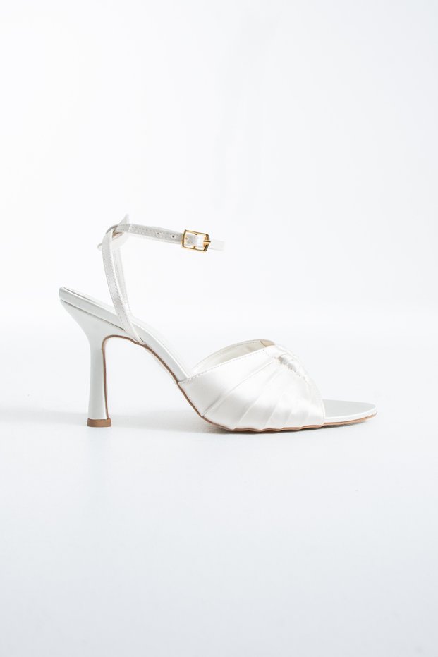 Dorothy Women's Drawstring Detailed Ankle Strap Thin Heeled Shoes