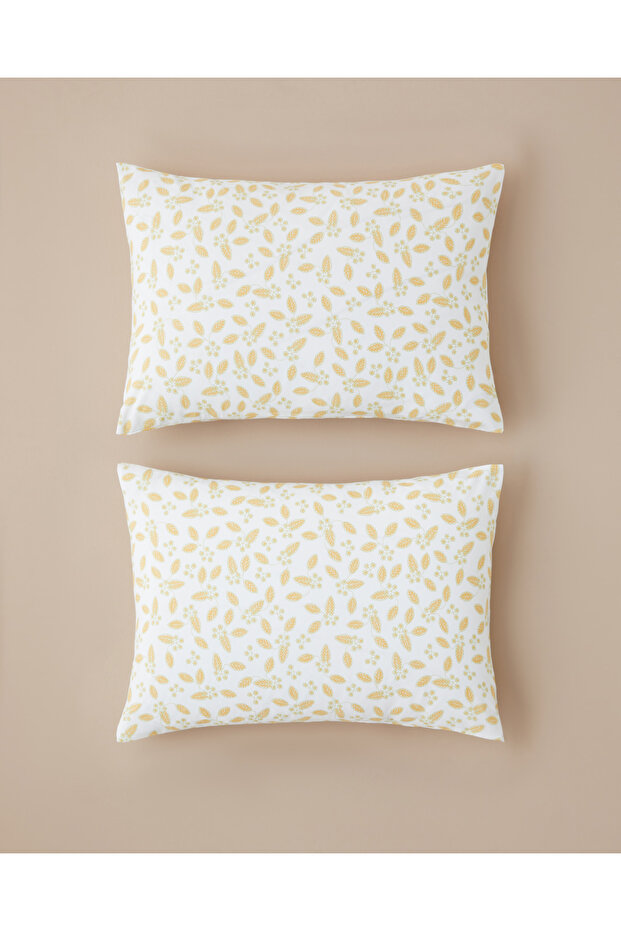 Golden Petals Easy-Iron 2-Piece Pillowcase 50X70 cm Yellow