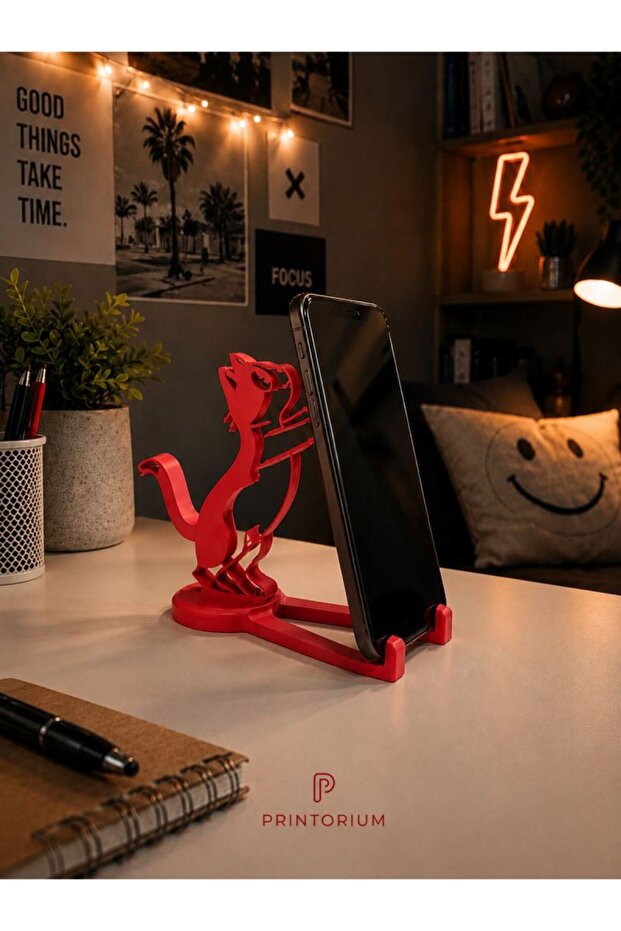 Modern Cat Phone Stand – Office and Desk Phone Holder