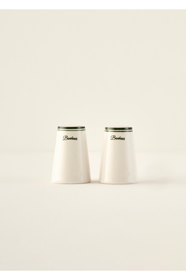 Bonheur Porcelain Salt and Pepper Shaker Set Green (8 cm)