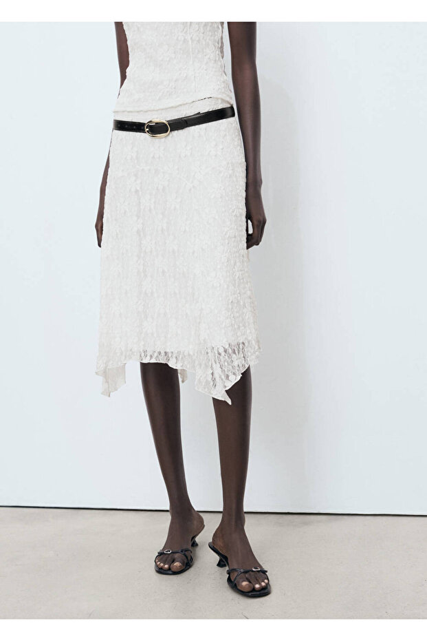 Lace midi skirt