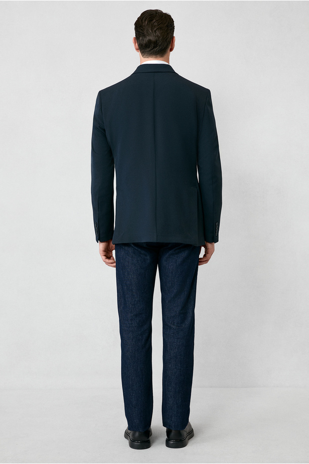 7 Drop Slim Fit Slim Fit Transitional Double-Breasted Jacket - 2