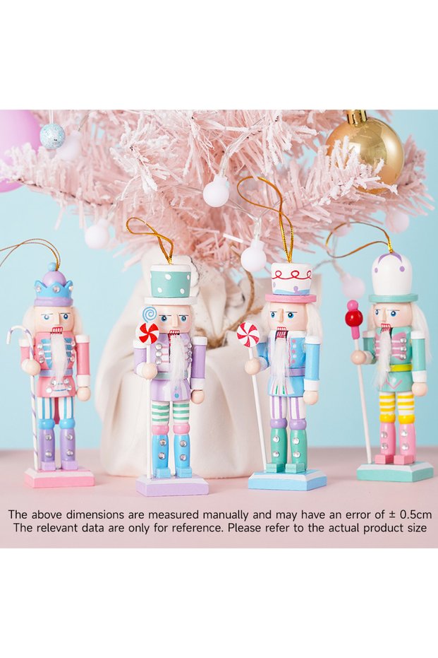 12cm 4PCS 12CM Christmas Nutcracker Soldier Puppet Candy Series Combination Craft Christmas Tree Pen