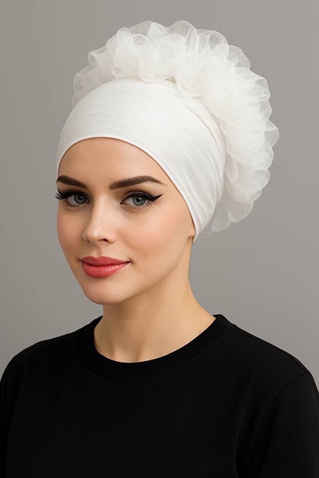 Ruffle Bonnet Hijab Bonnet