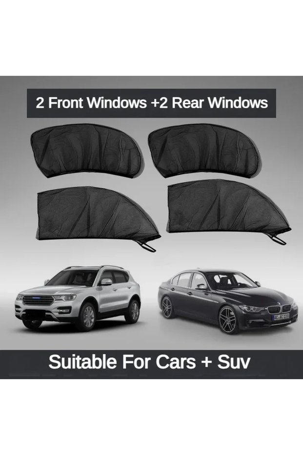 1 set Car Sunshade Anti-mosquito Insulation UV Protective Glass Sunscreen Mesh Reflective Sunshade P