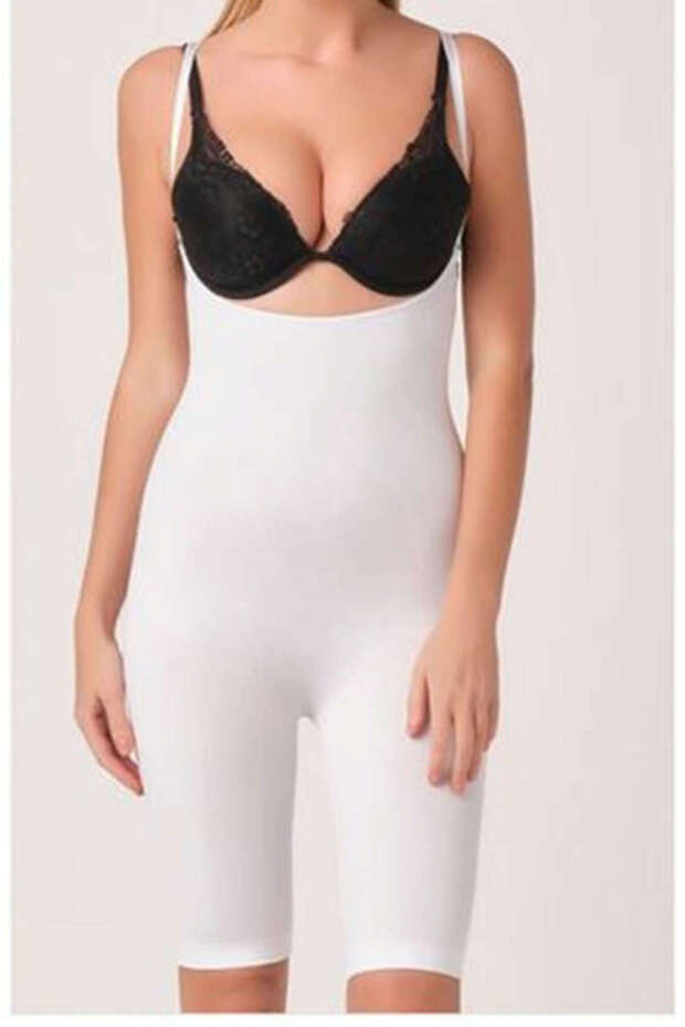 Mtxdpn White Women's Long Length Stitch-Free Corset - 751 - (215342) Size L