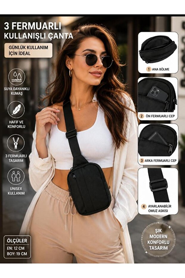 حقيبة كتف يومية مزدوجة للرجال والنساء من Unisex Women Men Set