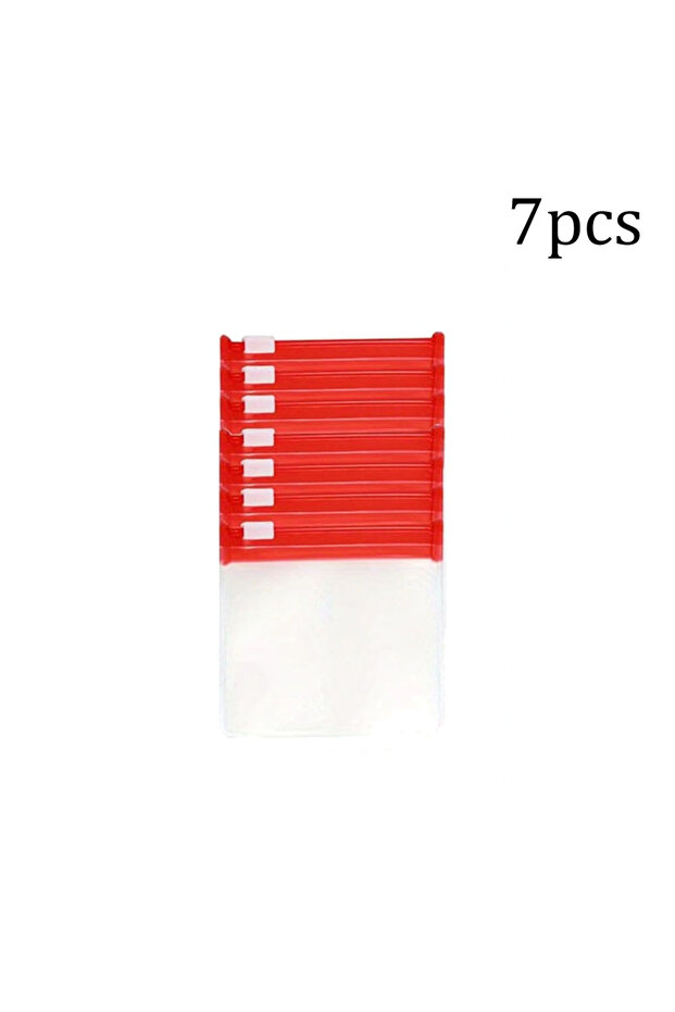 red 7pcs 7pcs Pill Pouch Bags,Reusable Zippered Pill Pouch Set, Medicine Organizer 7 Colors Self Sea