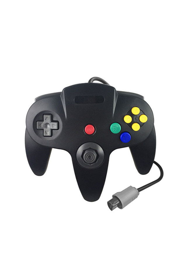Black Wired Transparent Gaming Joystick for N64 Gamepad Game Controller for N64 Console