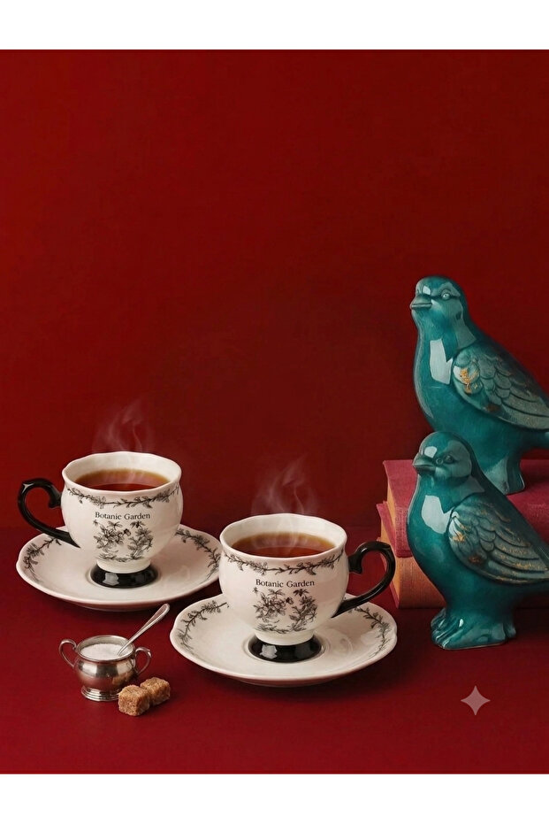 2-Piece Coffee Cup Set Porcelain Botanic Garden