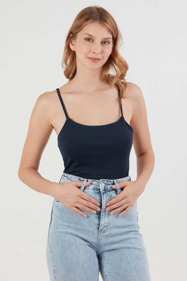 Basic Snap Rope Strap Bodysuit - 3