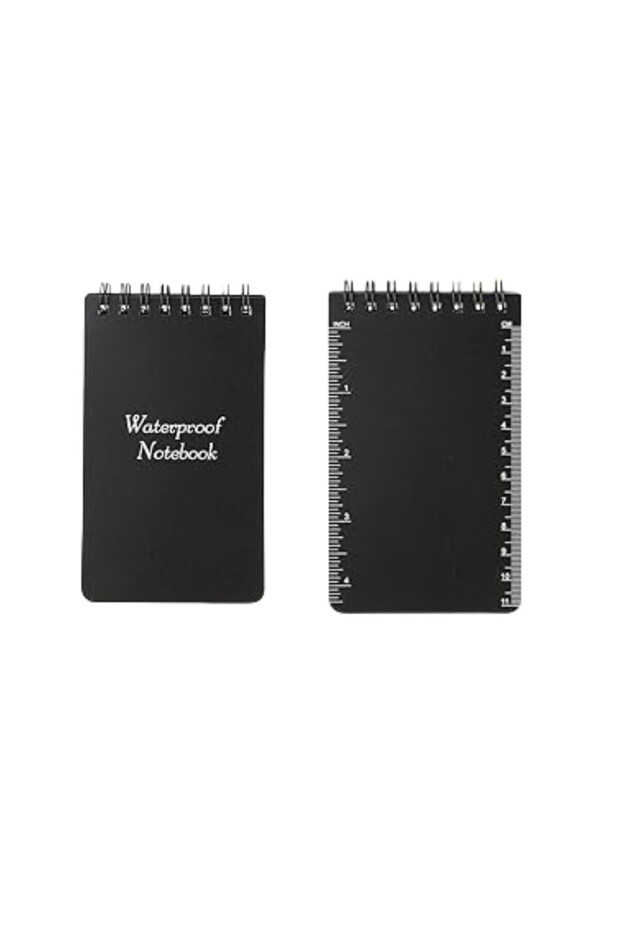 BJB-1 black Waterproof Pocket Notebook Tactical All Weather Pocket Notepads With Lined Pages, Spiral