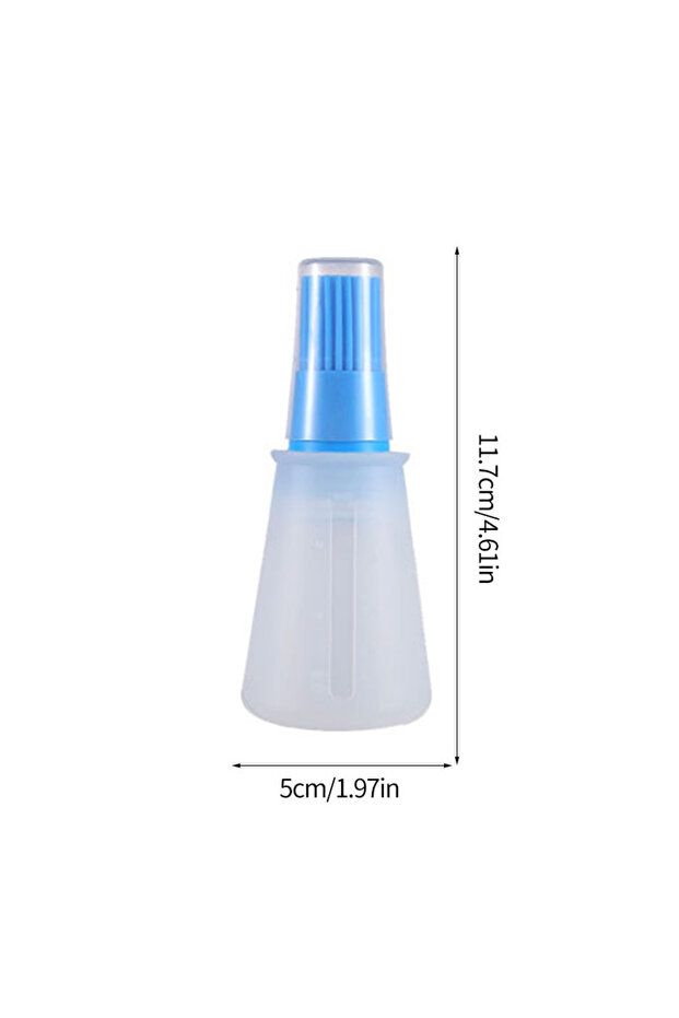 gjys-blue Silicone Heat-resistant Food Grade Kitchen Baking Oil Dispenser With Small Brush Kitchen B
