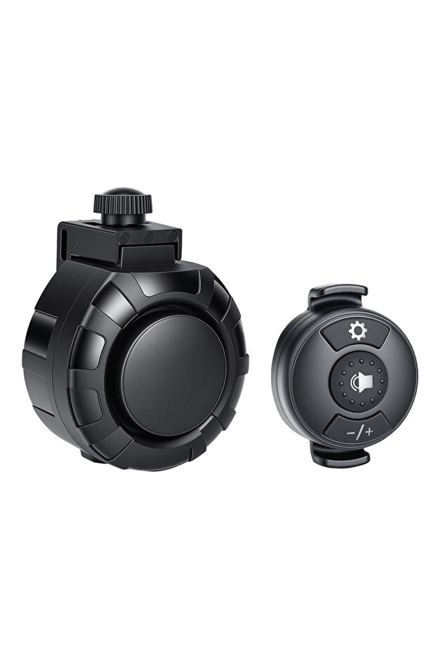 black 120dB Electric Bike Bell Rechargeable Bicycle Horn Remote Control Waterproof Cycling Scooter W
