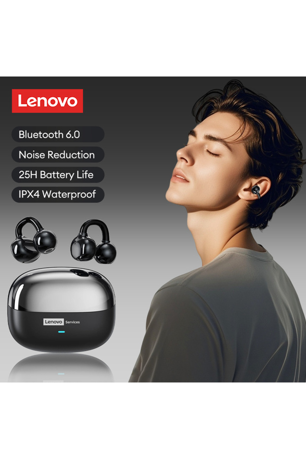 Lenovo LE302 Black Choice Lenovo LE302 OWS Wireless Bluetooth 6.0 Headset Long Battery Life Sport Ea