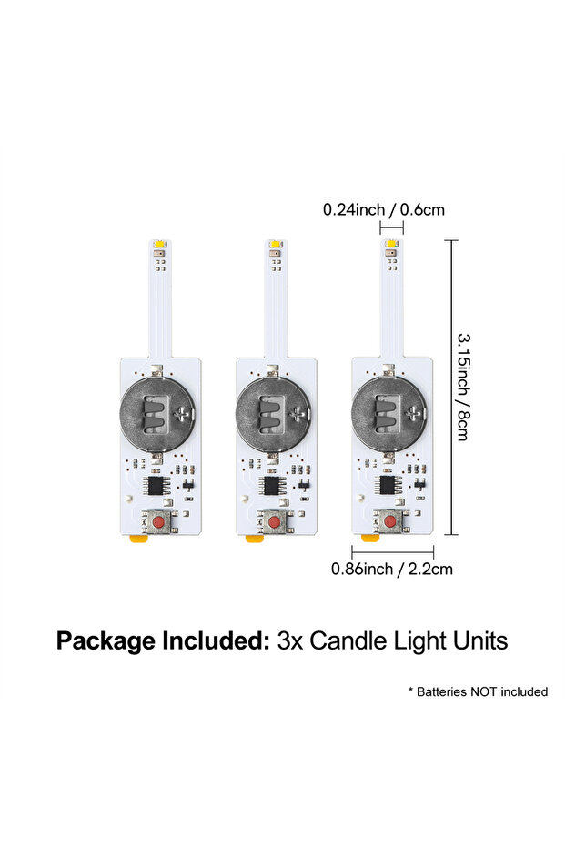 3pcs 3-12pcs Blow-Out LED Candle Light for Light-Up Birthday Card,Creative Easy Halo Lights & Easy L