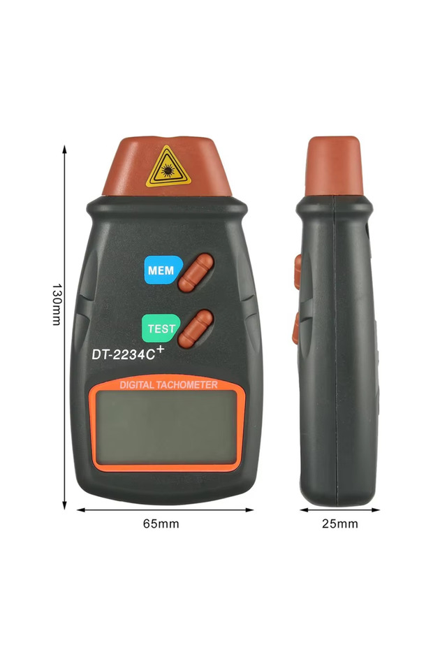 Type B Digital Laser Tachometer Hour Meter Diagnostic Tool Non-Contact Motor Lathe Speed Gauge Revol