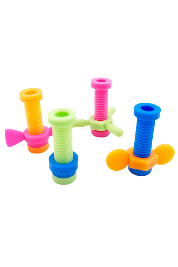 1set Rotating screw Kids 4pcs Colorful ABS Screwing Toy Rotating Screw Pencil Cases Sensory Anti Str