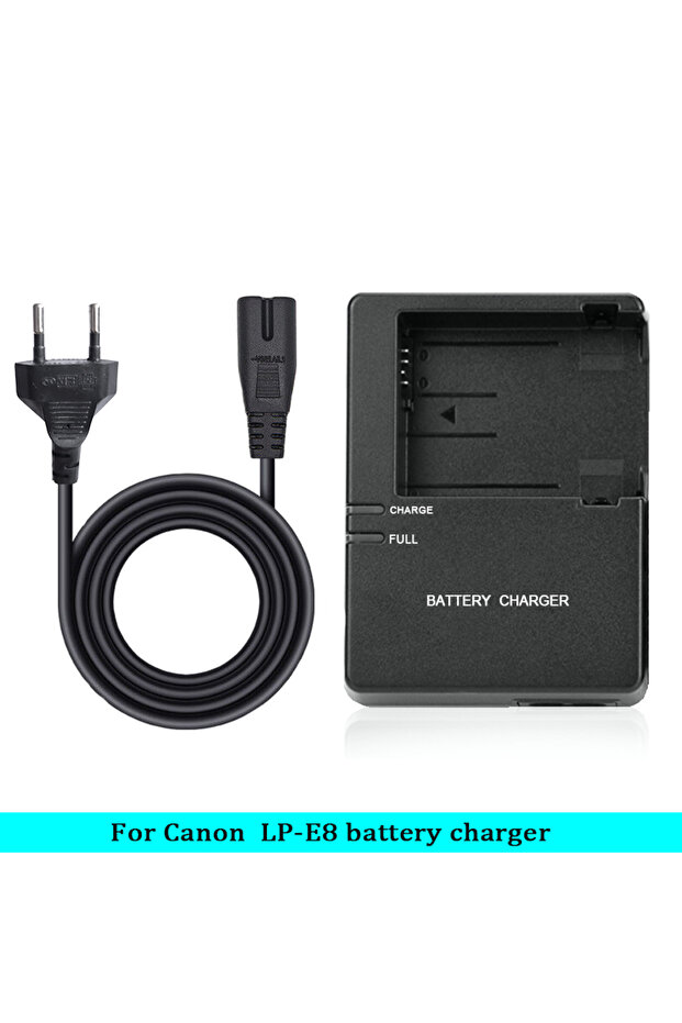 EU LC-E8 Battery Charger for Canon LP-E8 - Compatible with EOS 600D 650D 700D 550D,Rebel T2i,T3i,T4i