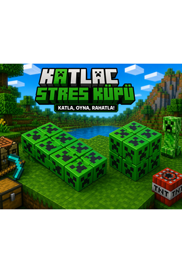 Minecraft Creeper Katlaç Stres Küpü