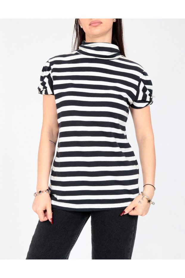Bluza, Alb/Albastru