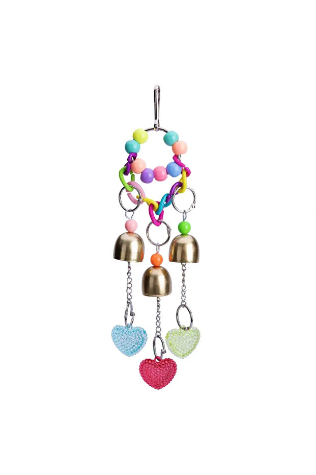 B Bird Toys Hanging Practical Bell Design Parrot Toy Sturdy Bird Toy Hook Design Chewing Toys Budg.