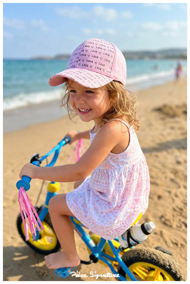 100% Cotton, Printed Hat for Girls (Ages 4-8) (Size 52 cm)