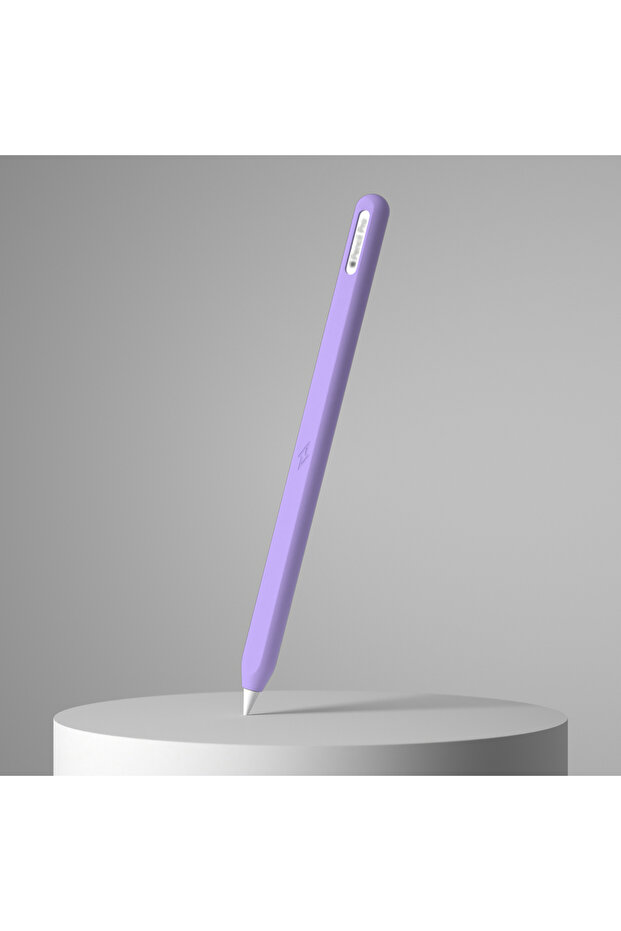 جراب حماية من السيليكون بلون بنفسجي فاتح لقلم Pencil Pro وقلم Pencil (الجيل الثاني) USB-C