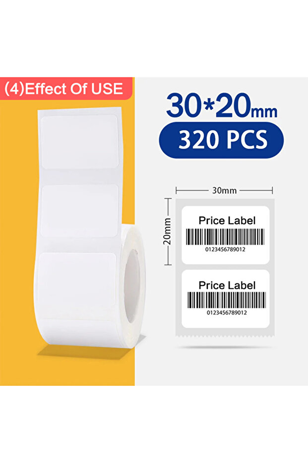 1Roll 30x20mm Niimbot B1 White Sticker 3/5/10 Rolls Waterproof Paper Adhesive Label White Anti-Oil