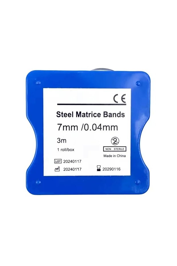 1x 7mm 1pc Dental Stainless Steel Matrix Strips Resin Film Restoration Light Cured Resin Clear Matri