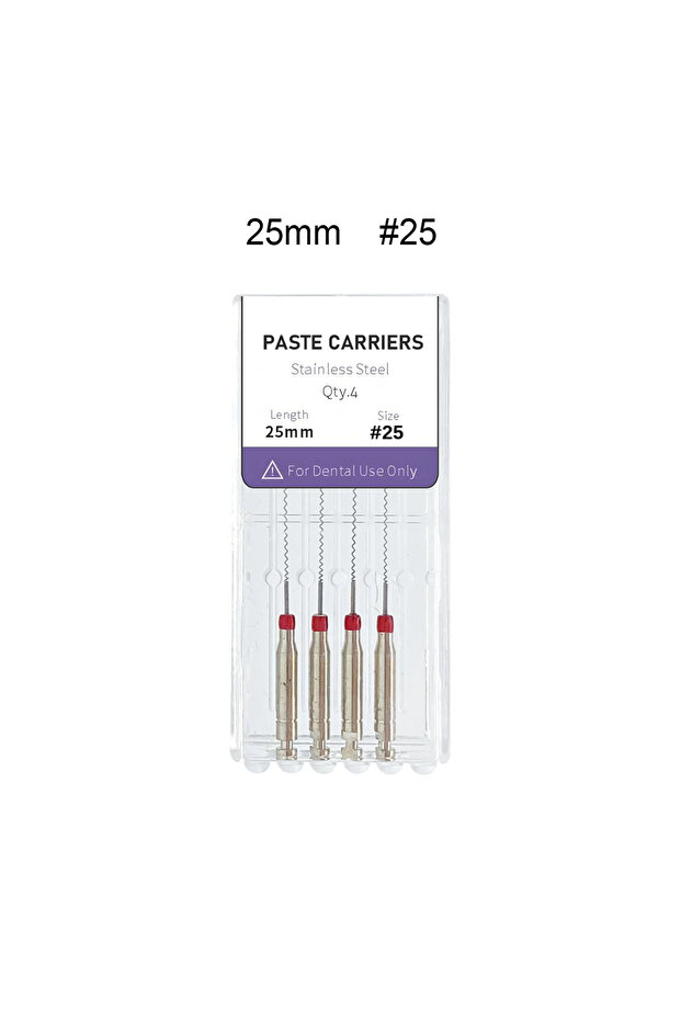 25mm No.25 1 Pack Dental Lentulo Paste Carriers Endodontic Reamers Drill Burs Endo Files Dentist Mat