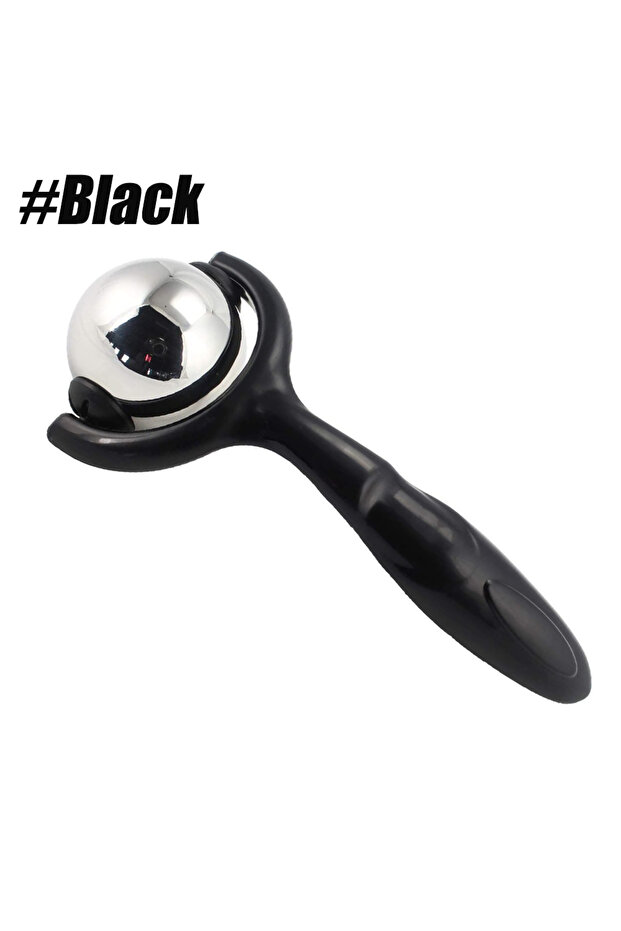 Black Massage Ball Roller - For Deep Tissue and Sore Muscle Relief of Stiffness and Stress, Body, Ne