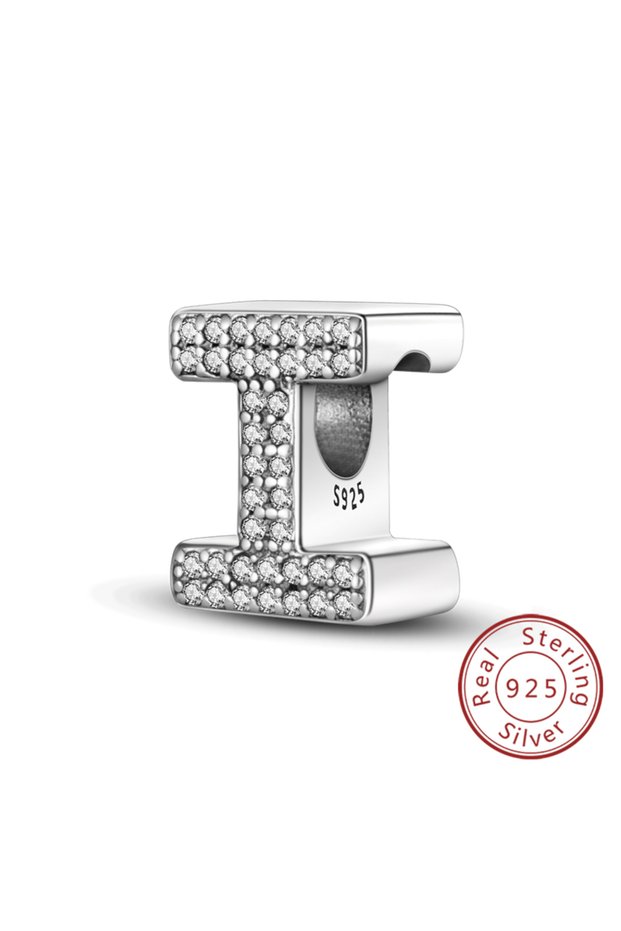 KTC165-I Charms Fit Original Bracelet A-Z Alphabet Charms Beads 925 Sterling Silver 26 Letters Charm
