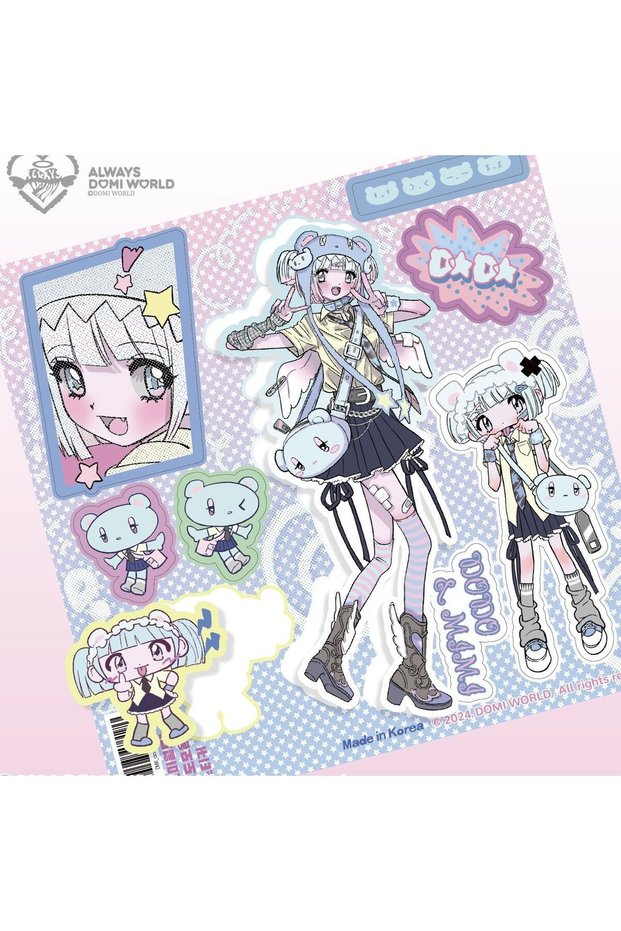 08 New Korean Style Domi with The Same Sweet and Cool Girl Stickers Girl Character Diy Hot Girl Mobi